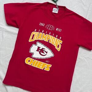 Vintage Y2K Kansas City Chiefs Division Champions T-Shirt - Red - S